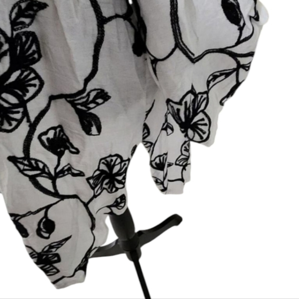 Anthropologie x Kindred embroidered black white blouse Tunic plus size 3X new - Picture 7 of 8